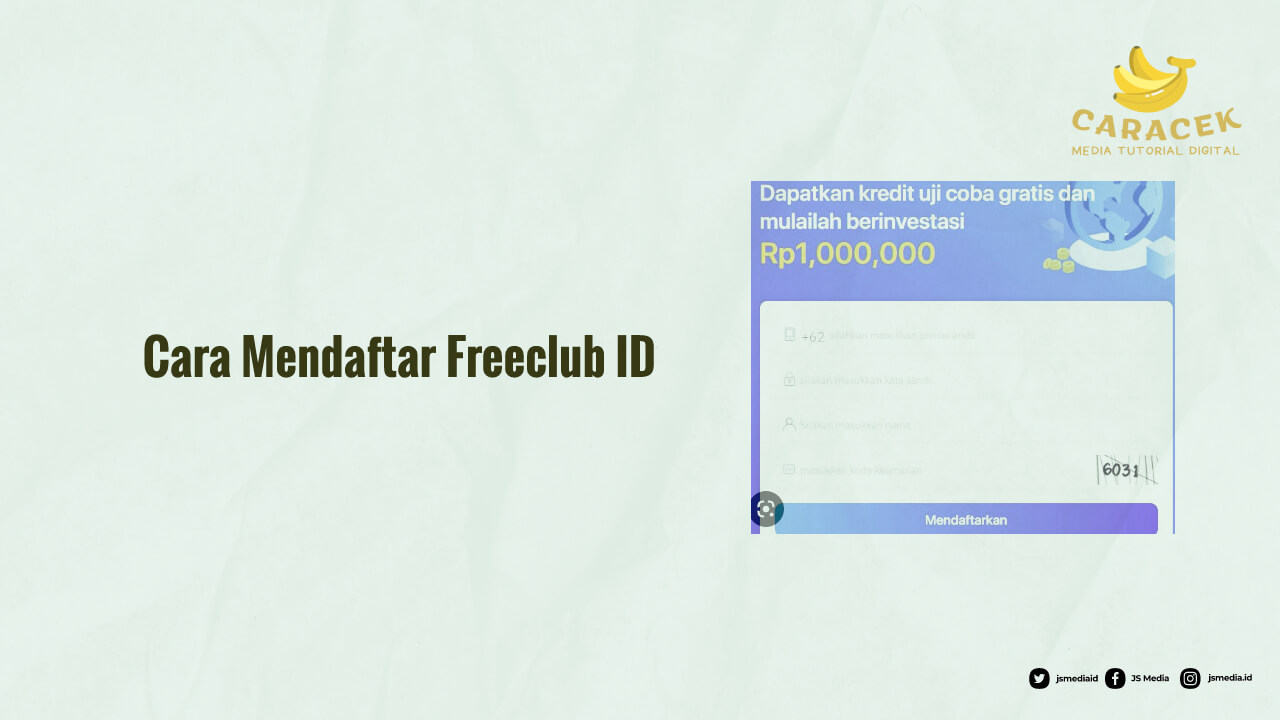 Cara Mendaftar Freeclub ID