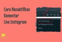 cara nonaktifkan komentar live Instagram