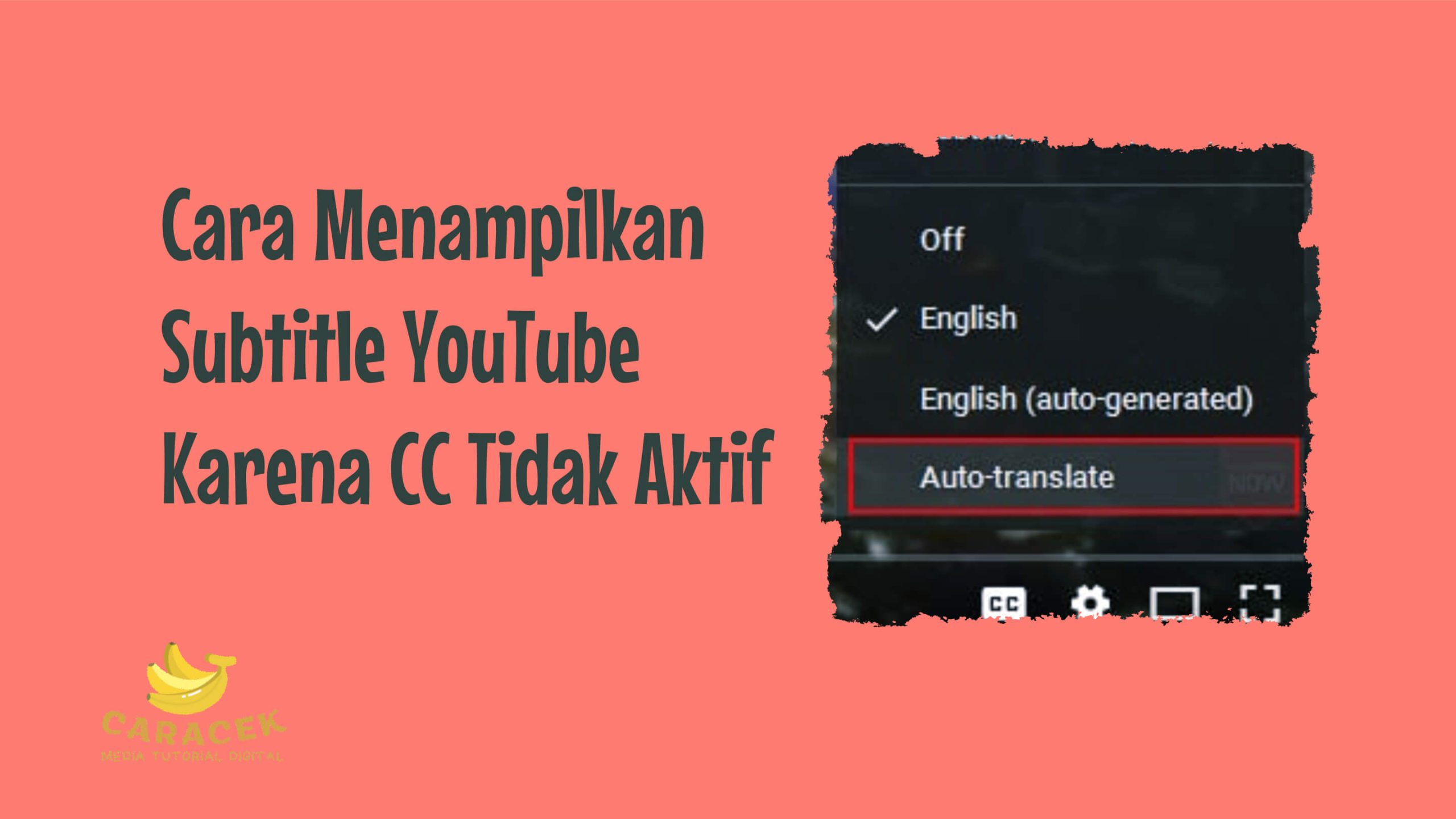 Cara Menampilkan Subtitle YouTube