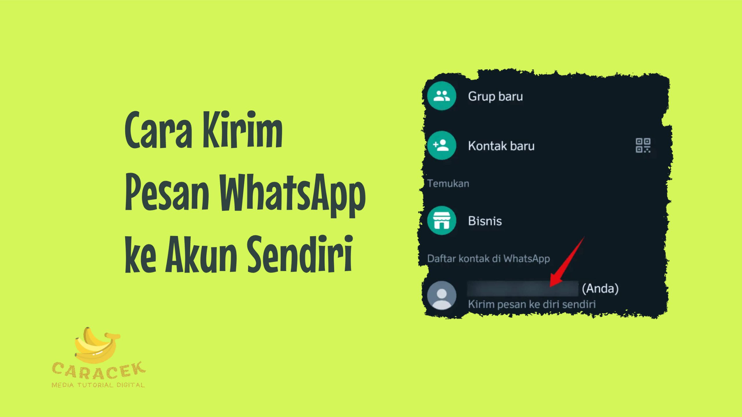 Cara Kirim Pesan WhatsApp ke Akun Sendiri
