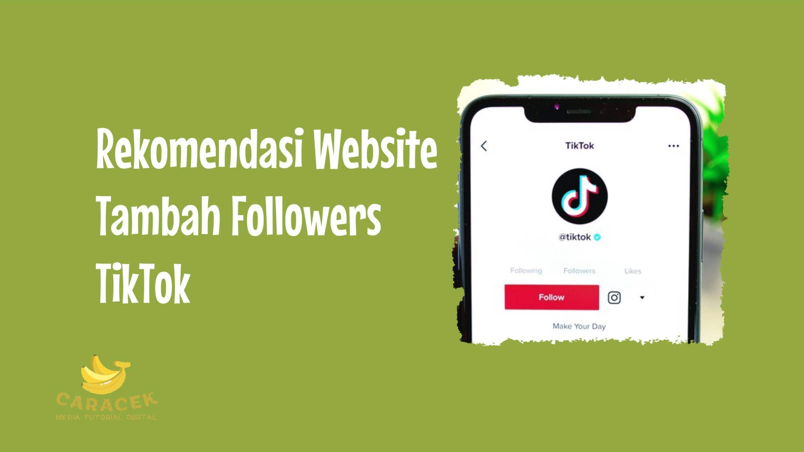 Rekomendasi Website Tambah Followers TikTok